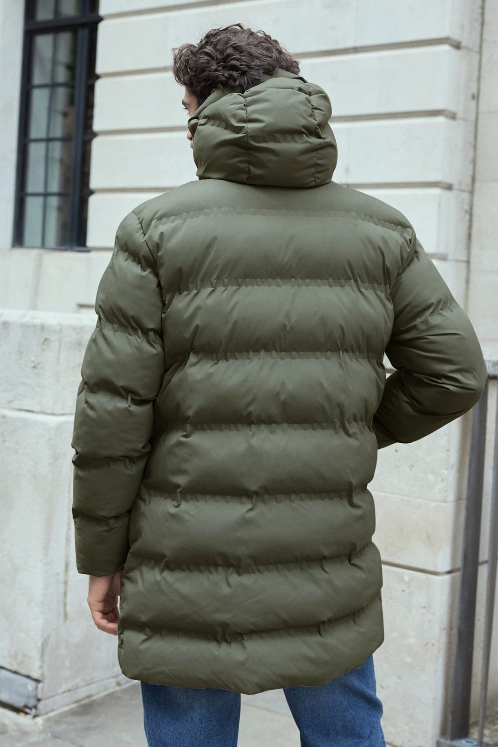 Sage Green Heatseal Hooded Puffer Coat