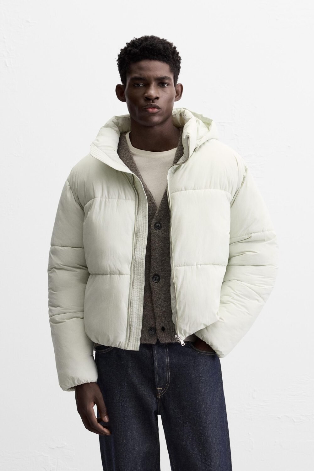 Puffer Jacket with Removable Hood