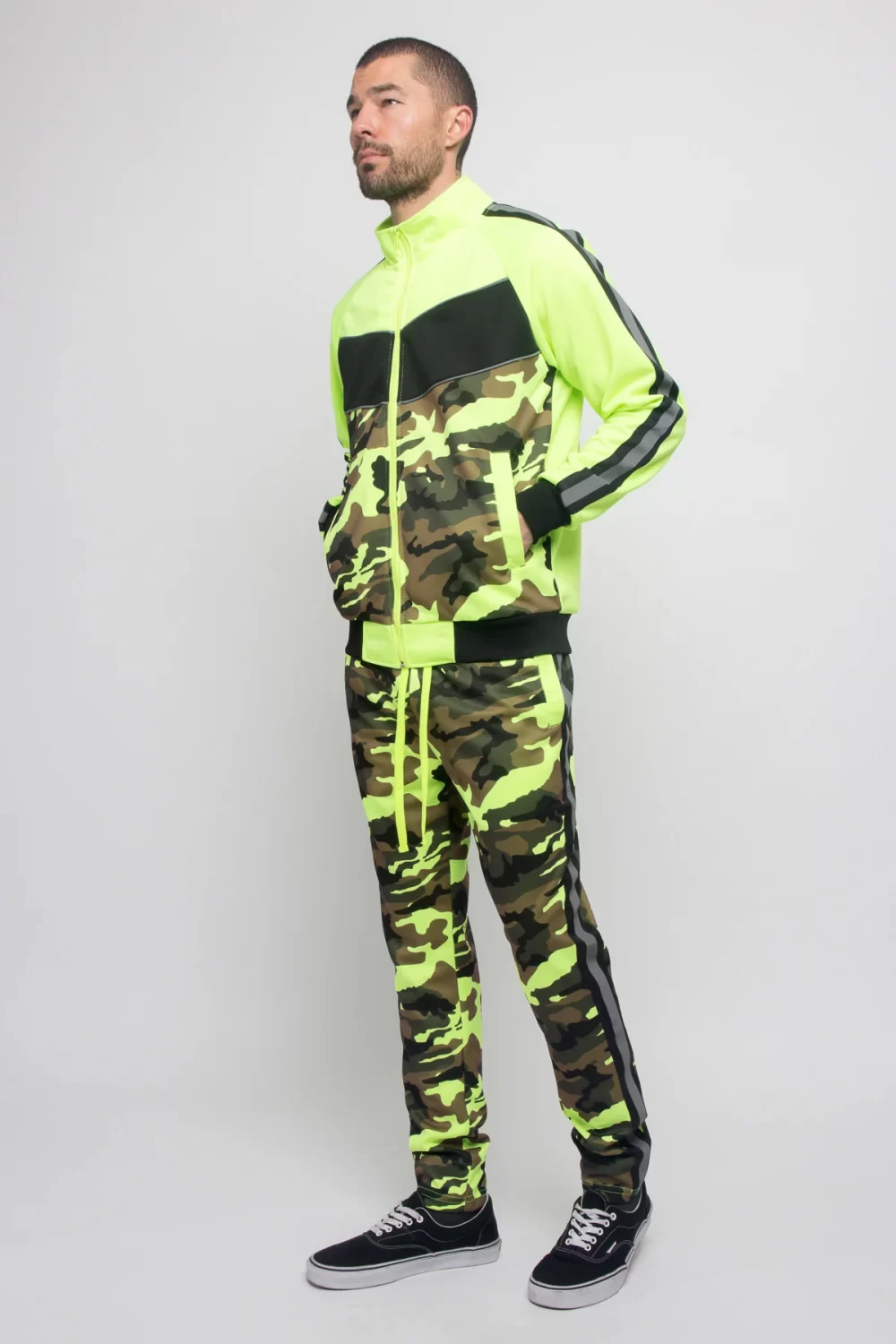 Reflecting Neon Camo Tracksuit