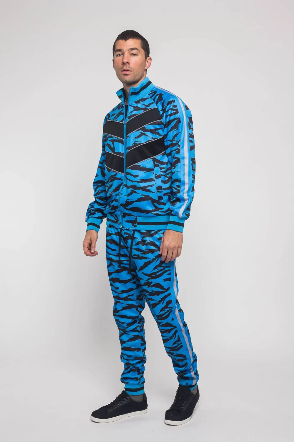 Reflective Tape Tiger Stripe Tracksuit