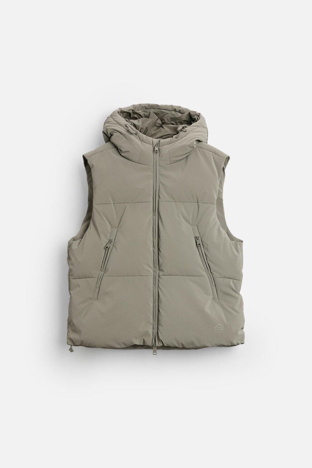 Rubberized Hooded Puffer Vest