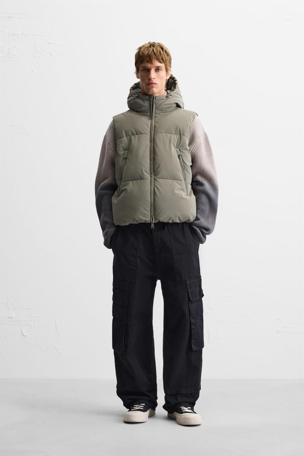 Rubberized Hooded Puffer Vest